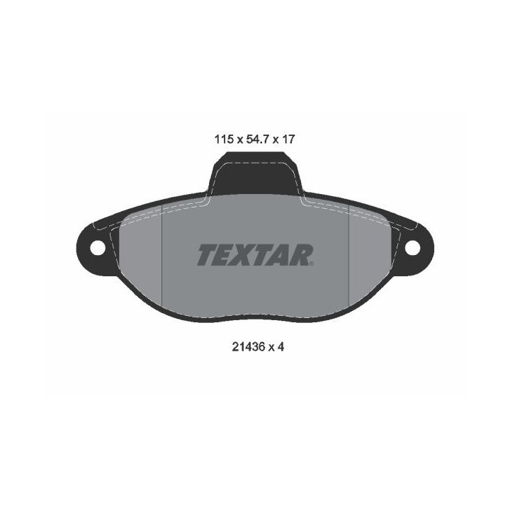 Stabdžių trinkelių rinkinys, diskinis stabdys TEXTAR 2143602