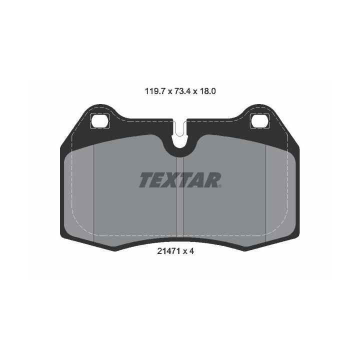 Stabdžių trinkelių rinkinys, diskinis stabdys TEXTAR 2147102