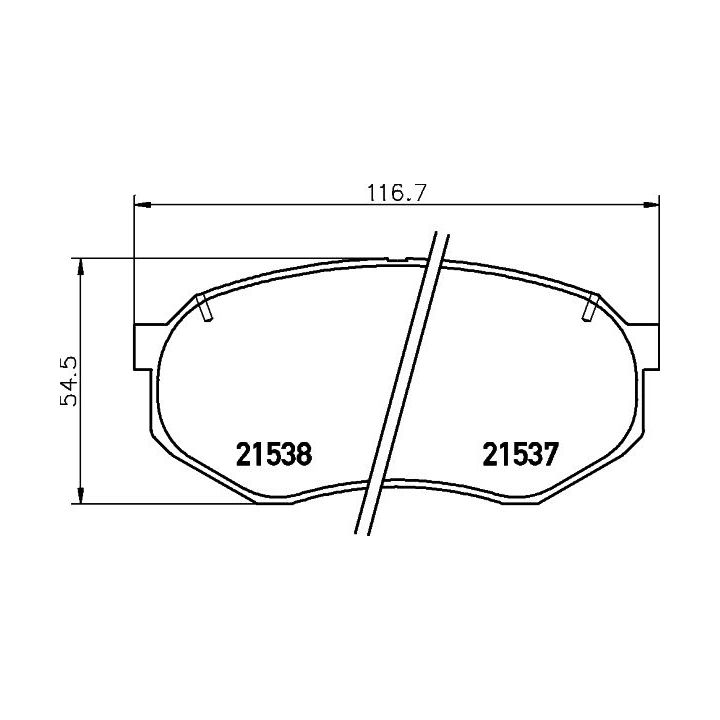 Stabdžių trinkelių rinkinys, diskinis stabdys TEXTAR 2153702