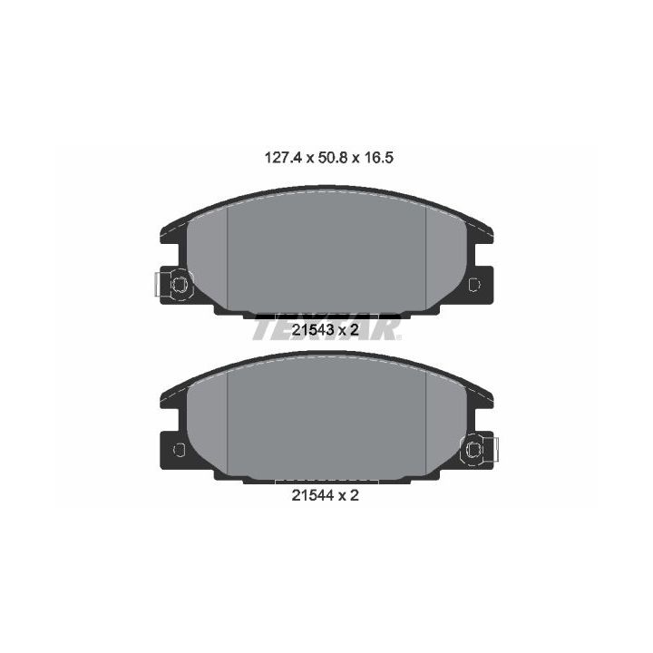 Stabdžių trinkelių rinkinys, diskinis stabdys TEXTAR 2154302