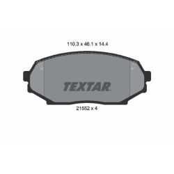 Stabdžių trinkelių rinkinys, diskinis stabdys TEXTAR 2155202