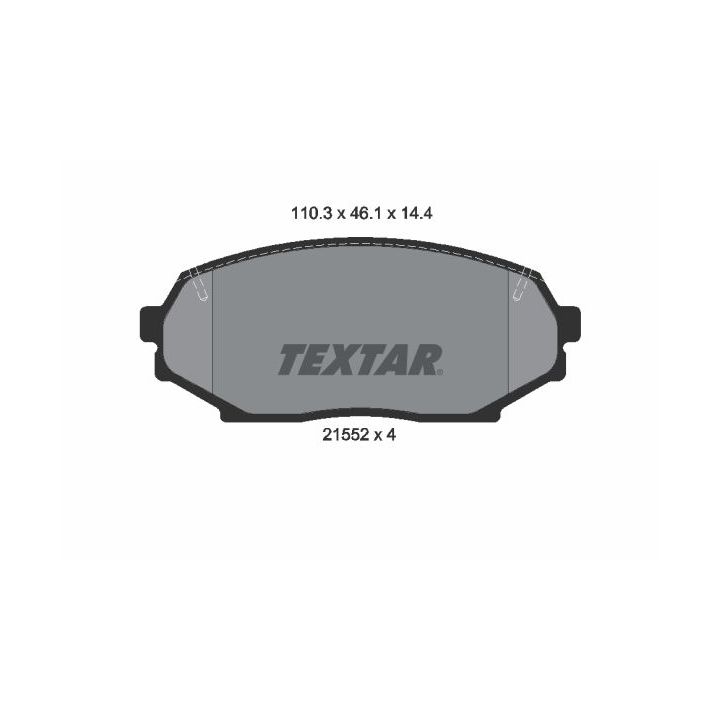 Stabdžių trinkelių rinkinys, diskinis stabdys TEXTAR 2155202