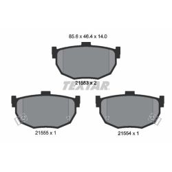 Stabdžių trinkelių rinkinys, diskinis stabdys TEXTAR 2155301