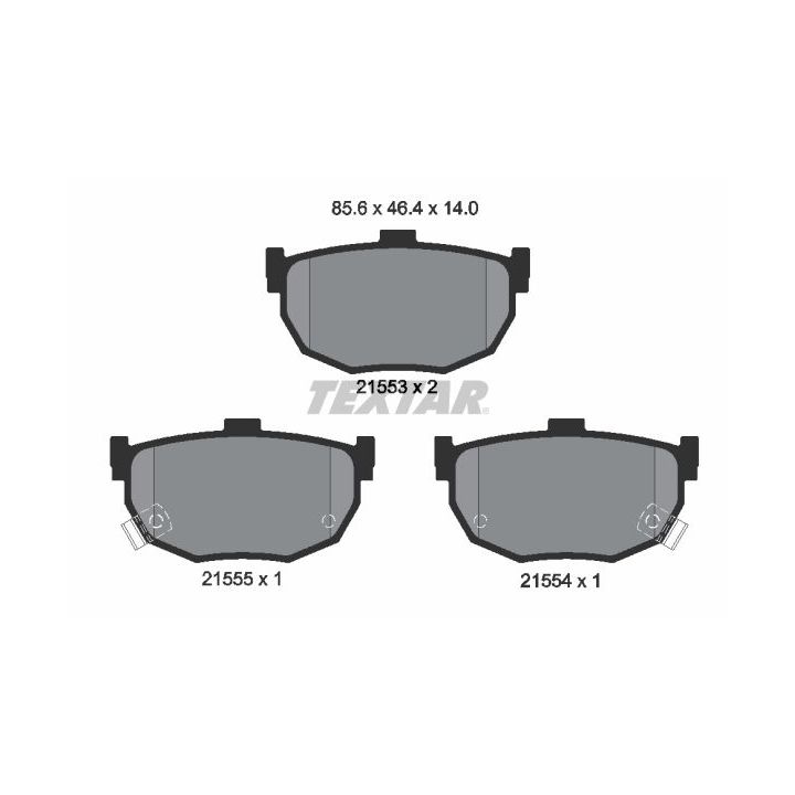 Stabdžių trinkelių rinkinys, diskinis stabdys TEXTAR 2155301