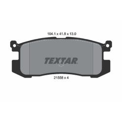 Stabdžių trinkelių rinkinys, diskinis stabdys TEXTAR 2155801