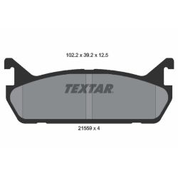 Stabdžių trinkelių rinkinys, diskinis stabdys TEXTAR 2155901