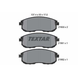 Stabdžių trinkelių rinkinys, diskinis stabdys TEXTAR 2156101