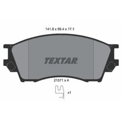 Stabdžių trinkelių rinkinys, diskinis stabdys TEXTAR 2157101