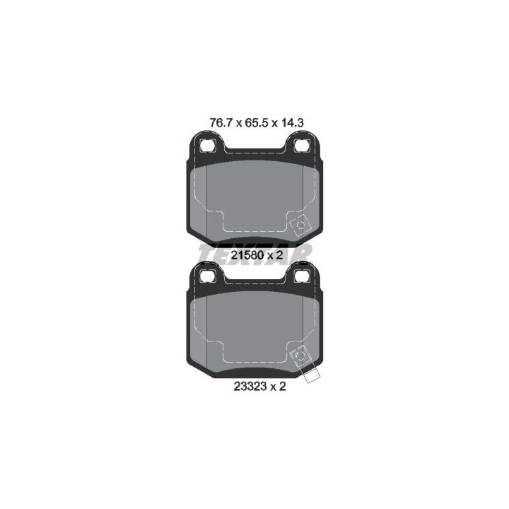Stabdžių trinkelių rinkinys, diskinis stabdys TEXTAR 2158001