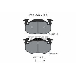 Stabdžių trinkelių rinkinys, diskinis stabdys TEXTAR 2159701