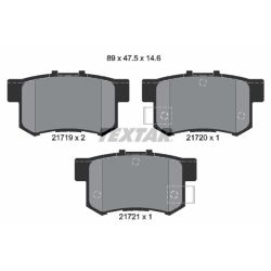 Stabdžių trinkelių rinkinys, diskinis stabdys TEXTAR 2171901