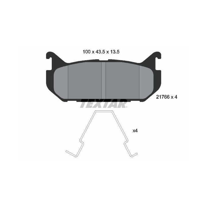 Stabdžių trinkelių rinkinys, diskinis stabdys TEXTAR 2176603