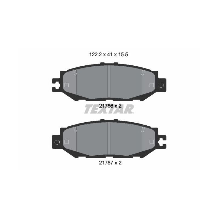 Stabdžių trinkelių rinkinys, diskinis stabdys TEXTAR 2178601