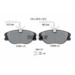 Stabdžių trinkelių rinkinys, diskinis stabdys TEXTAR 2180101