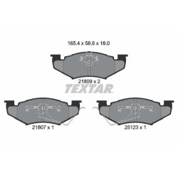 Stabdžių trinkelių rinkinys, diskinis stabdys TEXTAR 2180902