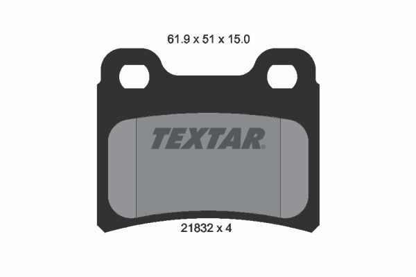 Stabdžių trinkelių rinkinys, diskinis stabdys TEXTAR 2183201