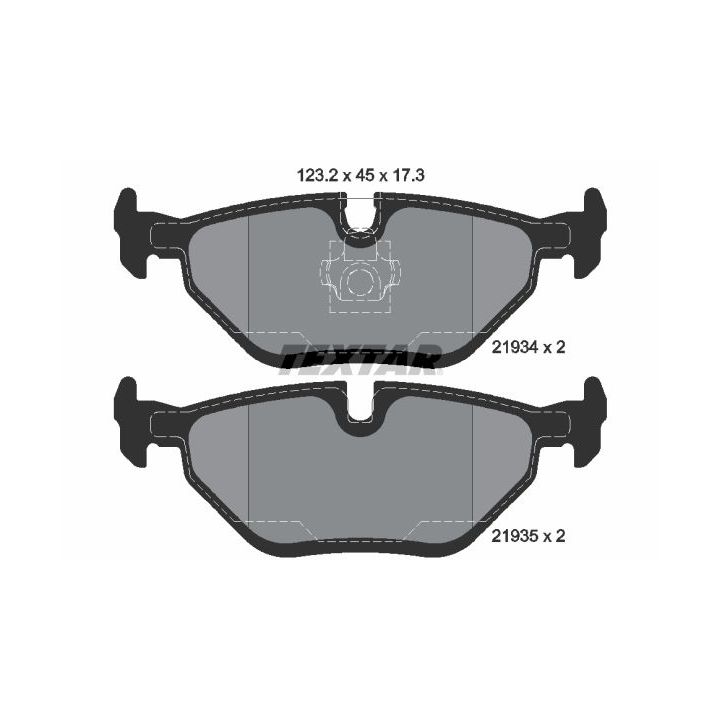 Stabdžių trinkelių rinkinys, diskinis stabdys TEXTAR 2193402