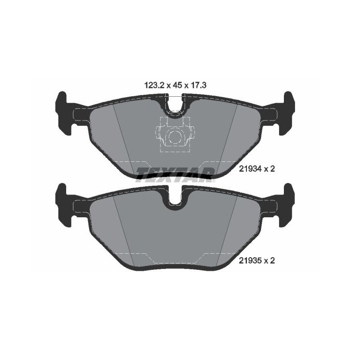 Stabdžių trinkelių rinkinys, diskinis stabdys TEXTAR 2193481