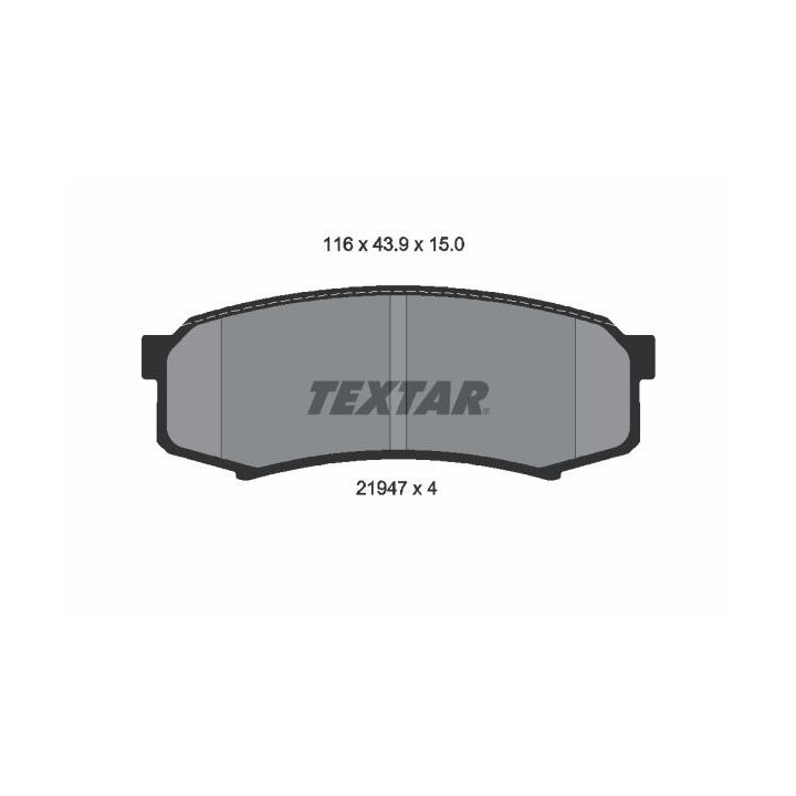 Stabdžių trinkelių rinkinys, diskinis stabdys TEXTAR 2194701