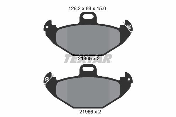 Stabdžių trinkelių rinkinys, diskinis stabdys TEXTAR 2196502