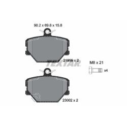 Stabdžių trinkelių rinkinys, diskinis stabdys TEXTAR 2199901