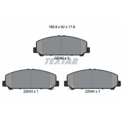 Stabdžių trinkelių rinkinys, diskinis stabdys TEXTAR 2204201