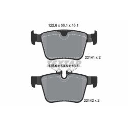 Stabdžių trinkelių rinkinys, diskinis stabdys TEXTAR 2214101