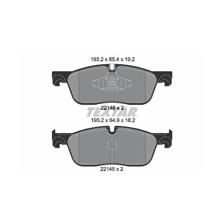 Stabdžių trinkelių rinkinys, diskinis stabdys TEXTAR 2214601