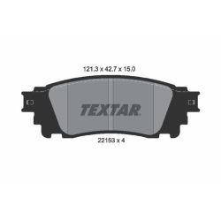 Stabdžių trinkelių rinkinys, diskinis stabdys TEXTAR 2215301