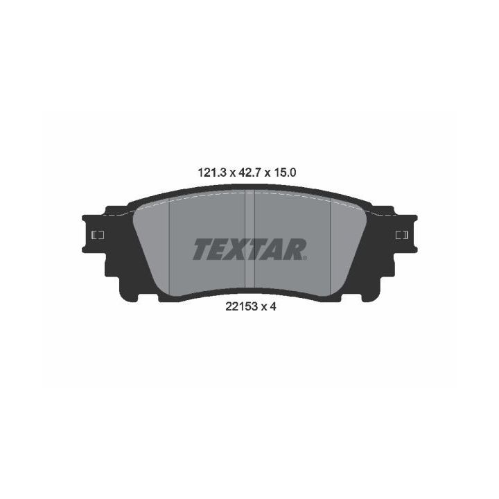 Stabdžių trinkelių rinkinys, diskinis stabdys TEXTAR 2215301
