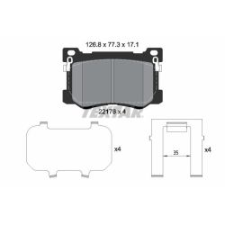 Stabdžių trinkelių rinkinys, diskinis stabdys TEXTAR 2217601