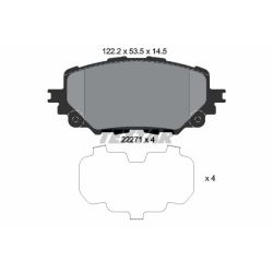 Stabdžių trinkelių rinkinys, diskinis stabdys TEXTAR 2227101