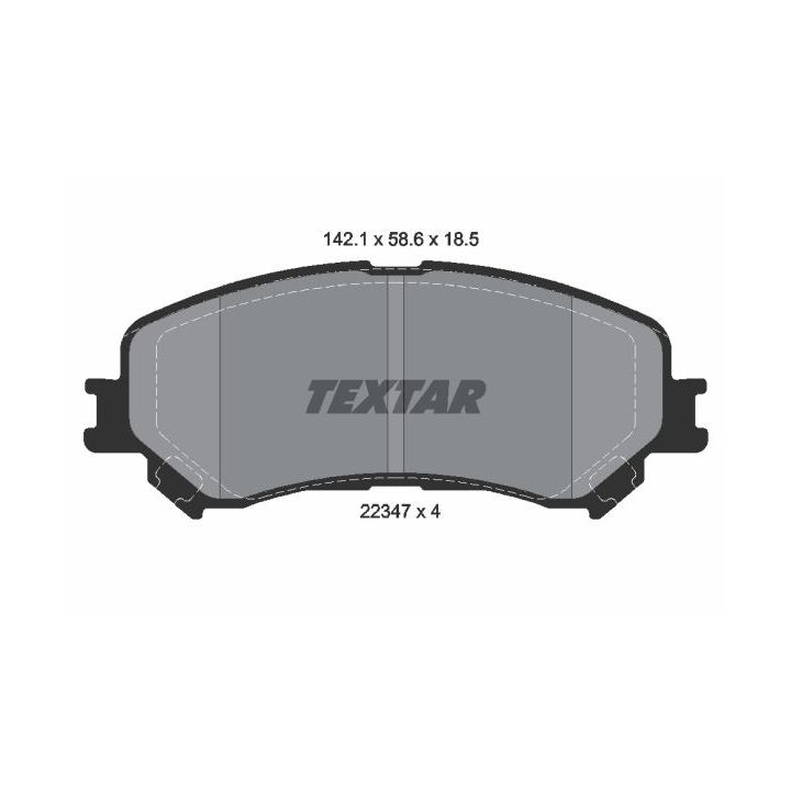 Stabdžių trinkelių rinkinys, diskinis stabdys TEXTAR 2234701