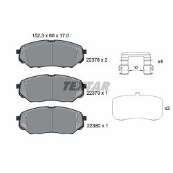 Stabdžių trinkelių rinkinys, diskinis stabdys TEXTAR 2237801