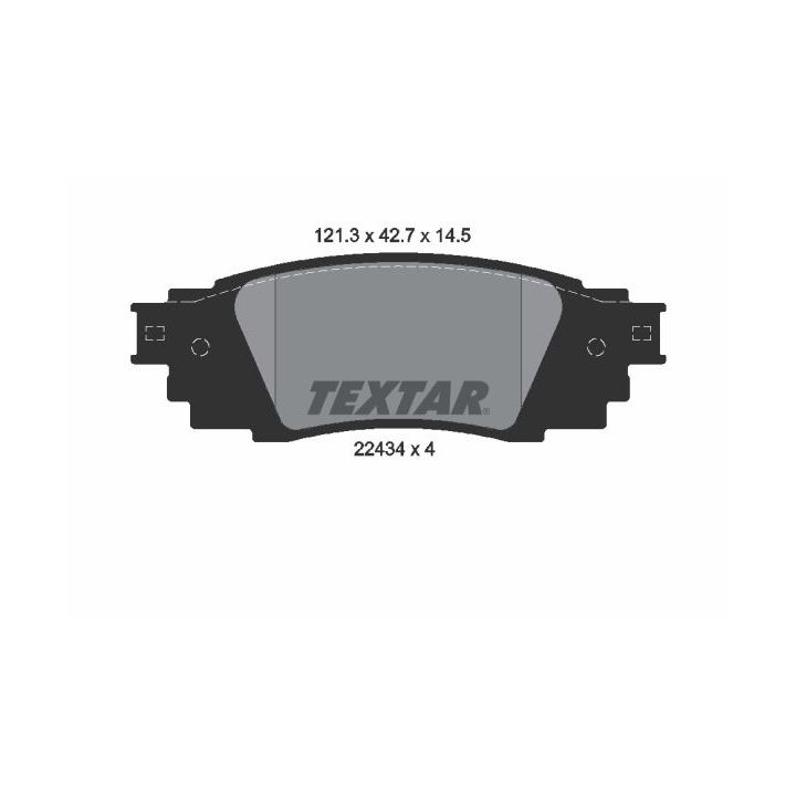 Stabdžių trinkelių rinkinys, diskinis stabdys TEXTAR 2243401