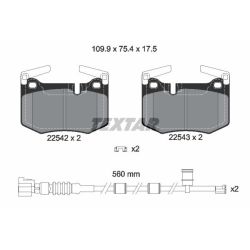 Stabdžių trinkelių rinkinys, diskinis stabdys TEXTAR 2254201