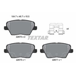 Stabdžių trinkelių rinkinys, diskinis stabdys TEXTAR 2267501