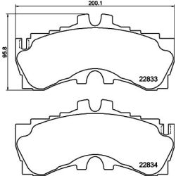 Stabdžių trinkelių rinkinys, diskinis stabdys TEXTAR 2283301