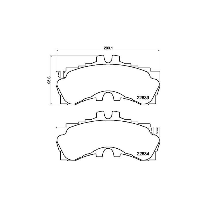Stabdžių trinkelių rinkinys, diskinis stabdys TEXTAR 2283301
