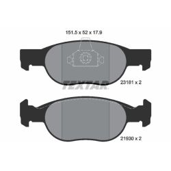 Stabdžių trinkelių rinkinys, diskinis stabdys TEXTAR 2318101