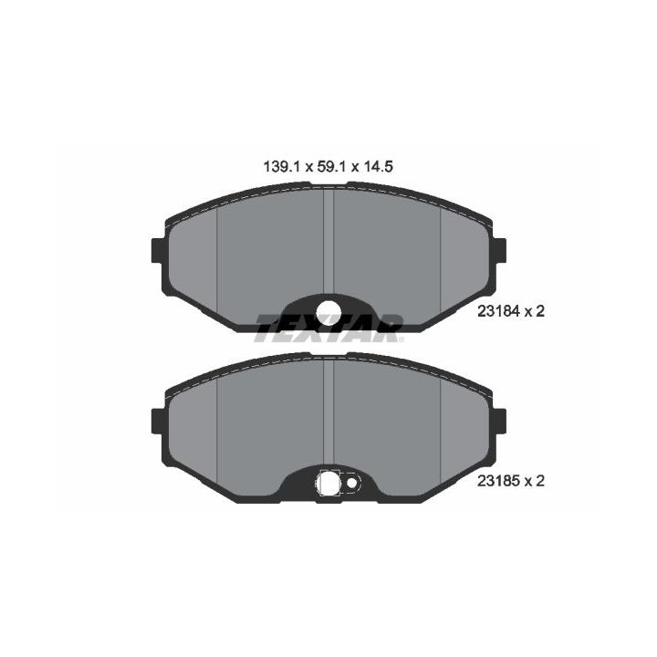 Stabdžių trinkelių rinkinys, diskinis stabdys TEXTAR 2318401