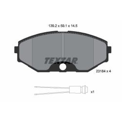 Stabdžių trinkelių rinkinys, diskinis stabdys TEXTAR 2318402