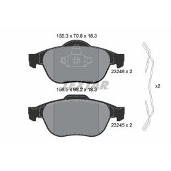 Stabdžių trinkelių rinkinys, diskinis stabdys TEXTAR 2324802
