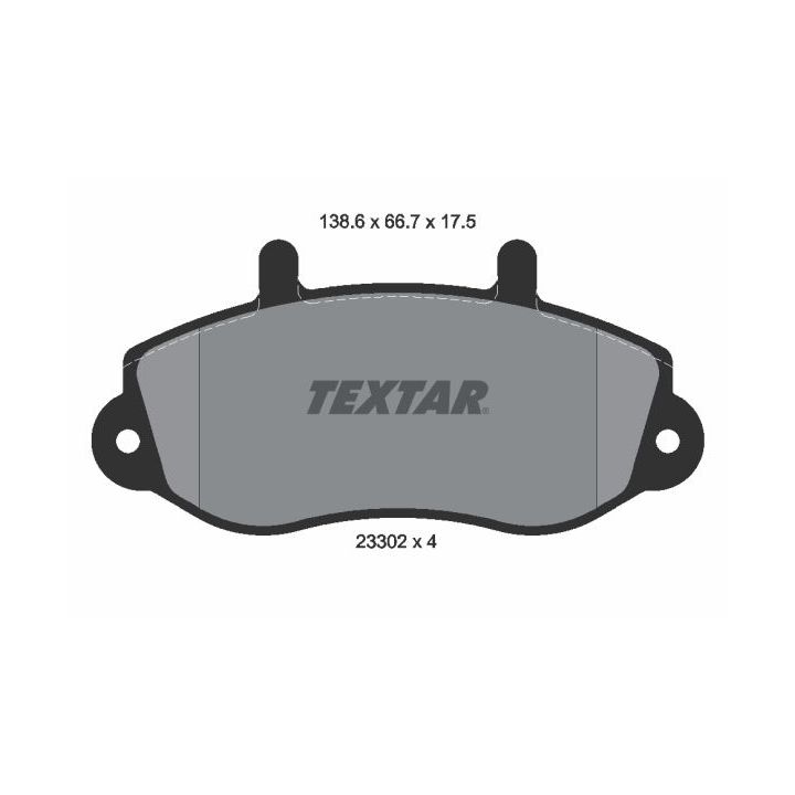 Stabdžių trinkelių rinkinys, diskinis stabdys TEXTAR 2330201