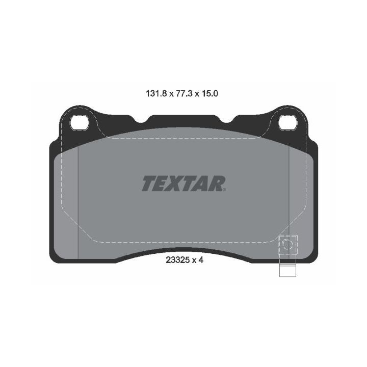 Stabdžių trinkelių rinkinys, diskinis stabdys TEXTAR 2332501
