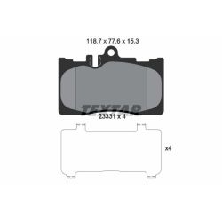 Stabdžių trinkelių rinkinys, diskinis stabdys TEXTAR 2333102