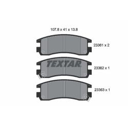 Stabdžių trinkelių rinkinys, diskinis stabdys TEXTAR 2336101