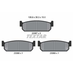 Stabdžių trinkelių rinkinys, diskinis stabdys TEXTAR 2336701