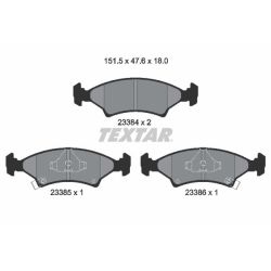 Stabdžių trinkelių rinkinys, diskinis stabdys TEXTAR 2338401