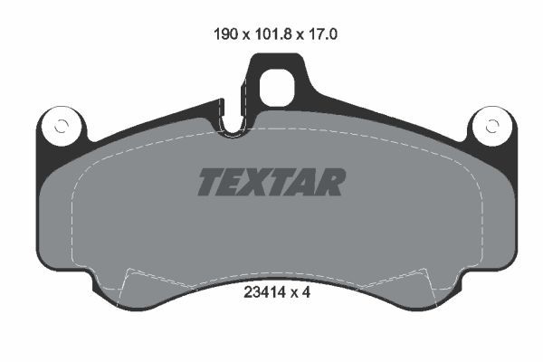 Stabdžių trinkelių rinkinys, diskinis stabdys TEXTAR 2341401